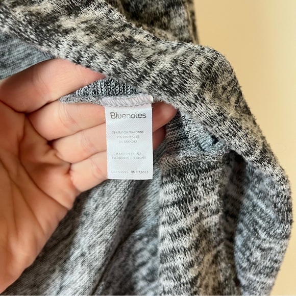 Bluenotes Gray Marled Open Front Lightweight Cardigan Sweater Women’s Small - Picture 7 of 7